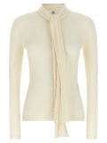 Lavallière neck cardigan