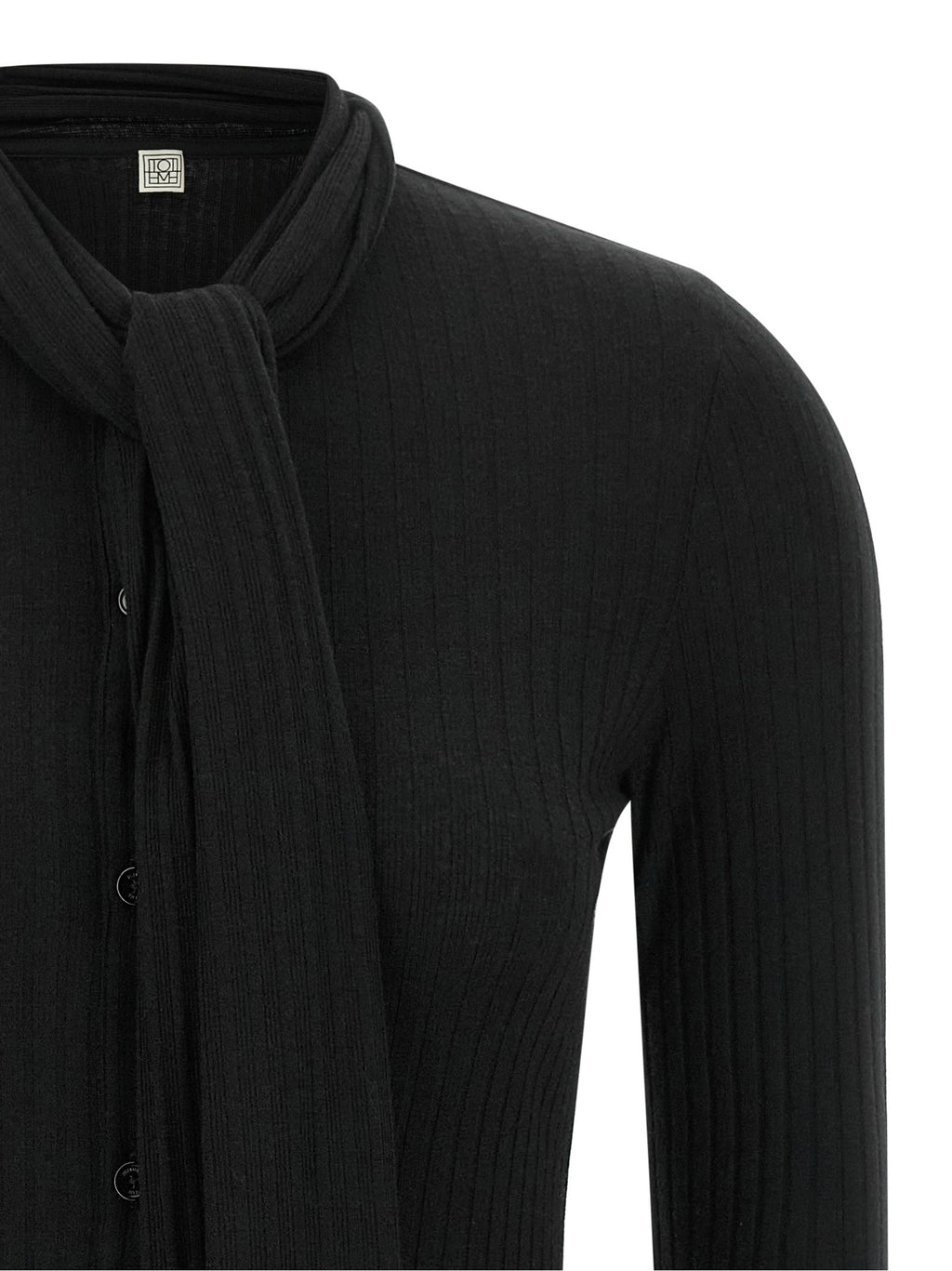 Lavallière neck cardigan 3