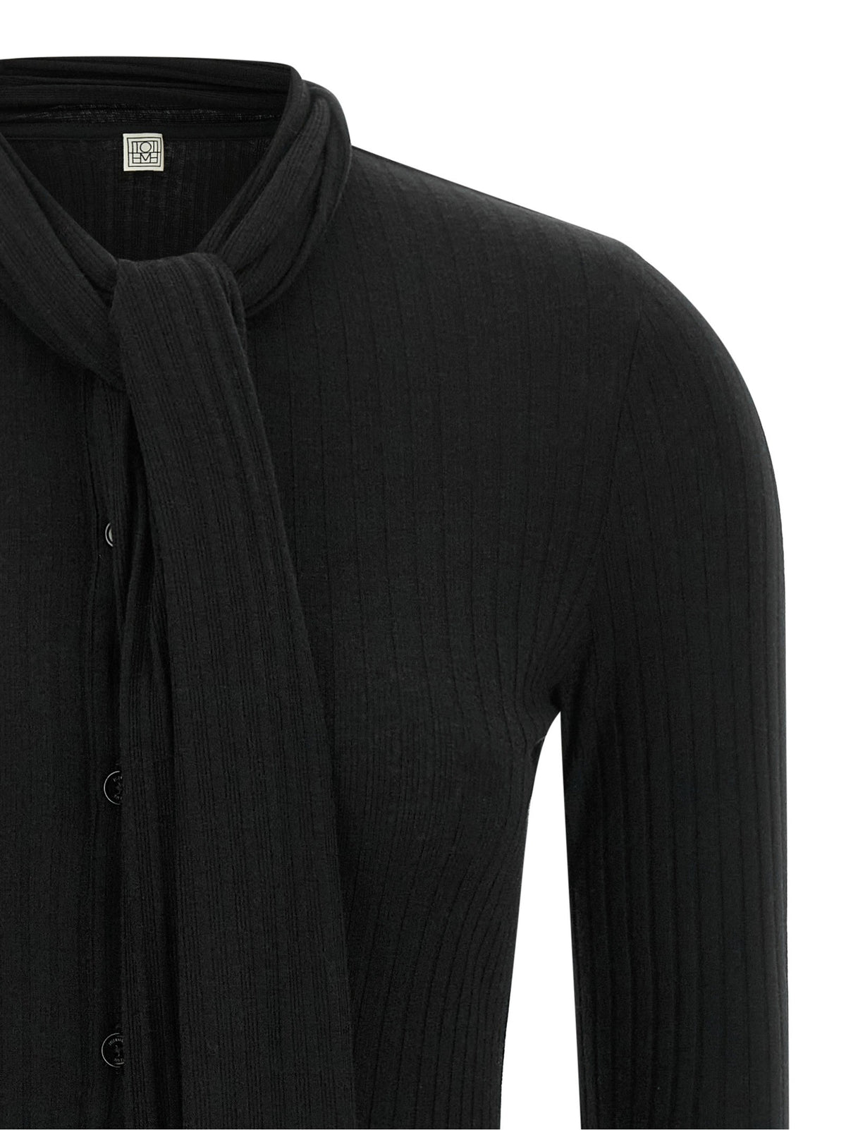 Lavallière neck cardigan 3