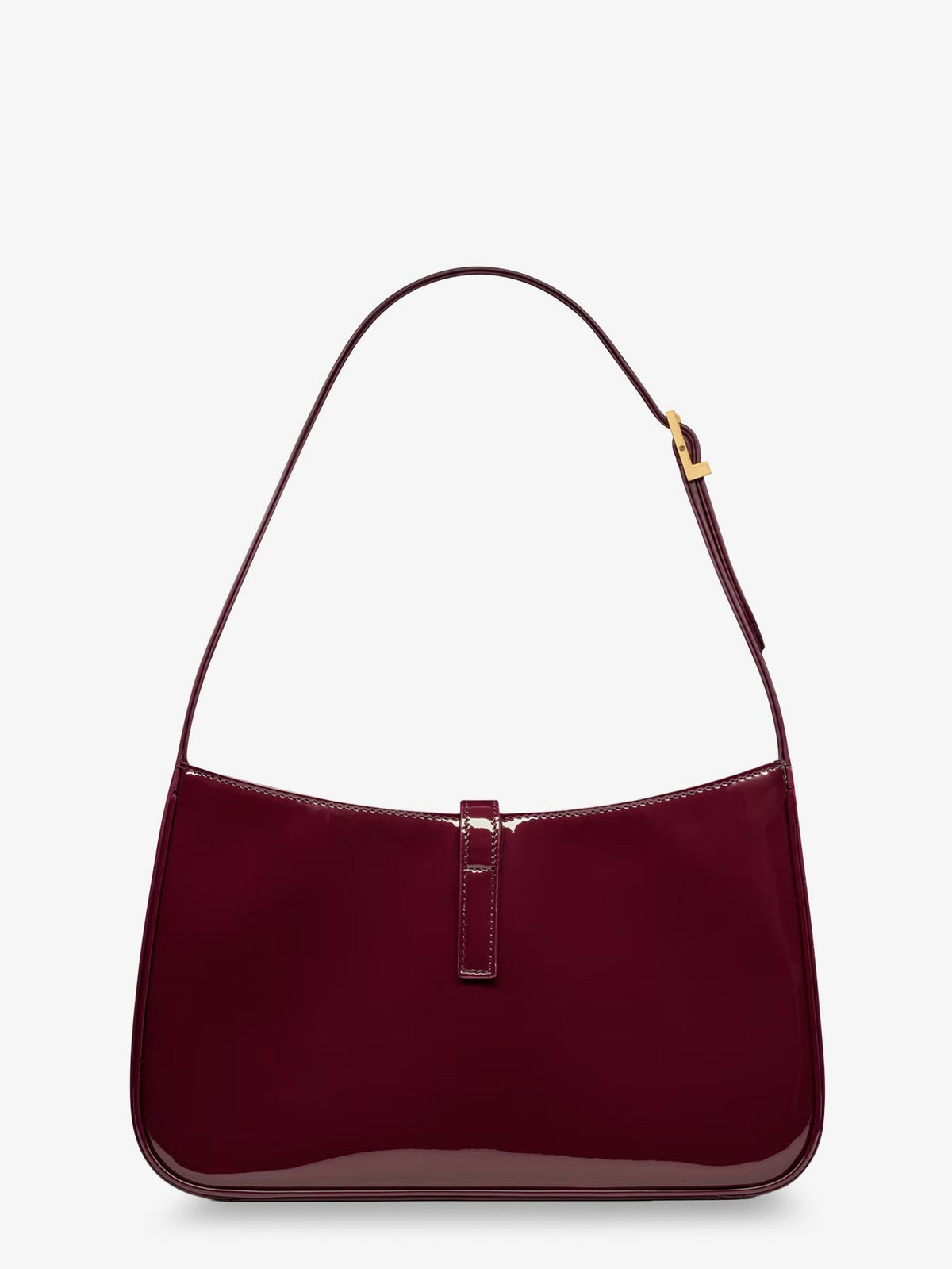 LE 5 À 7 bordeaux patent leather shoulder bag 2