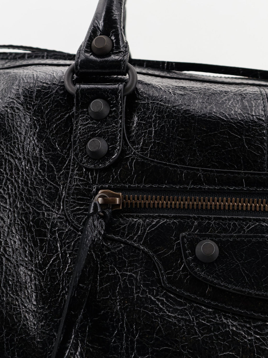 Le City Boston L Leather Handbag 5