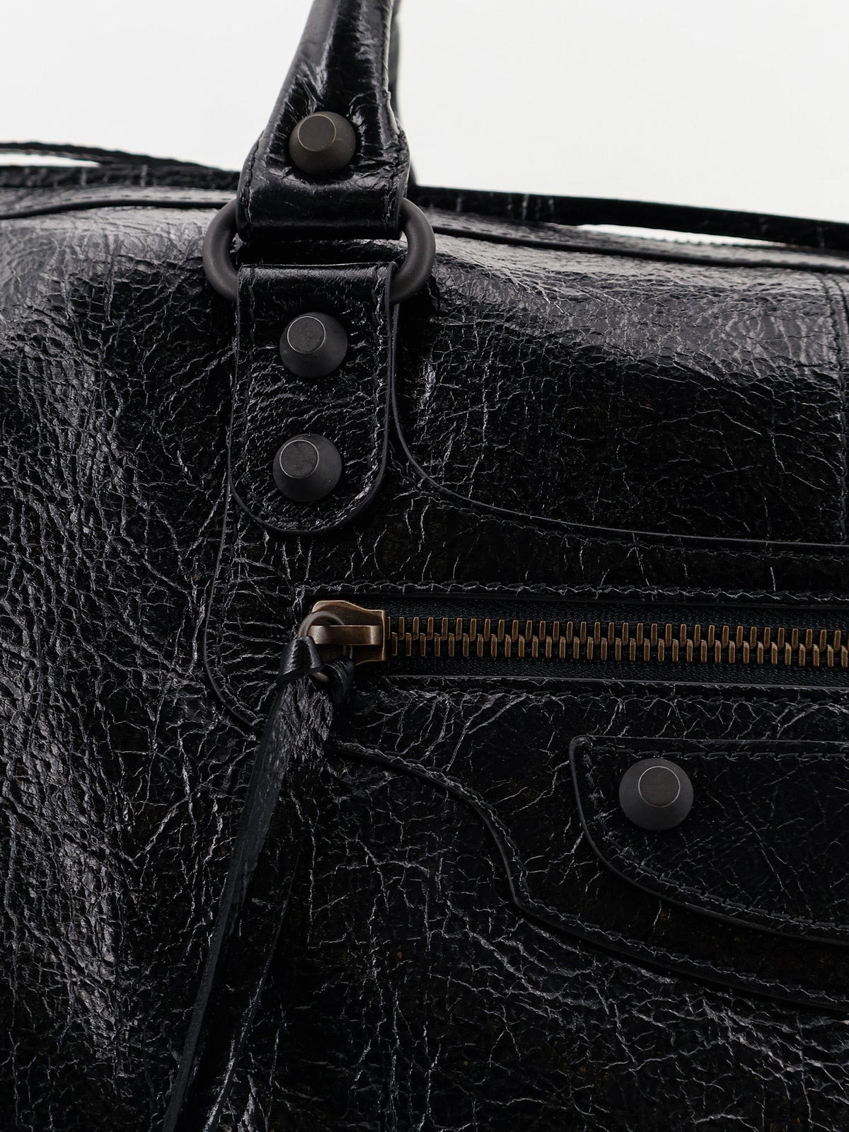 Le City Boston L Leather Handbag 5