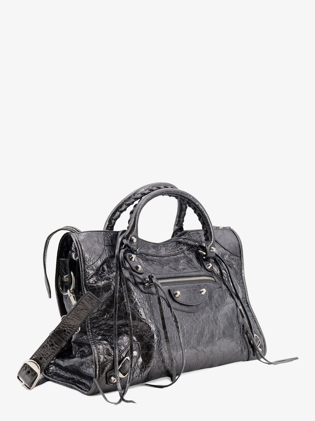 Le City Medium Metallic Leather Handbag 3