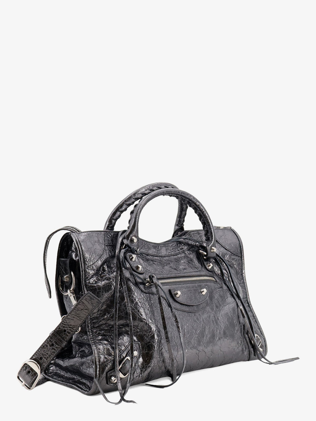 Le City Medium Metallic Leather Handbag 3