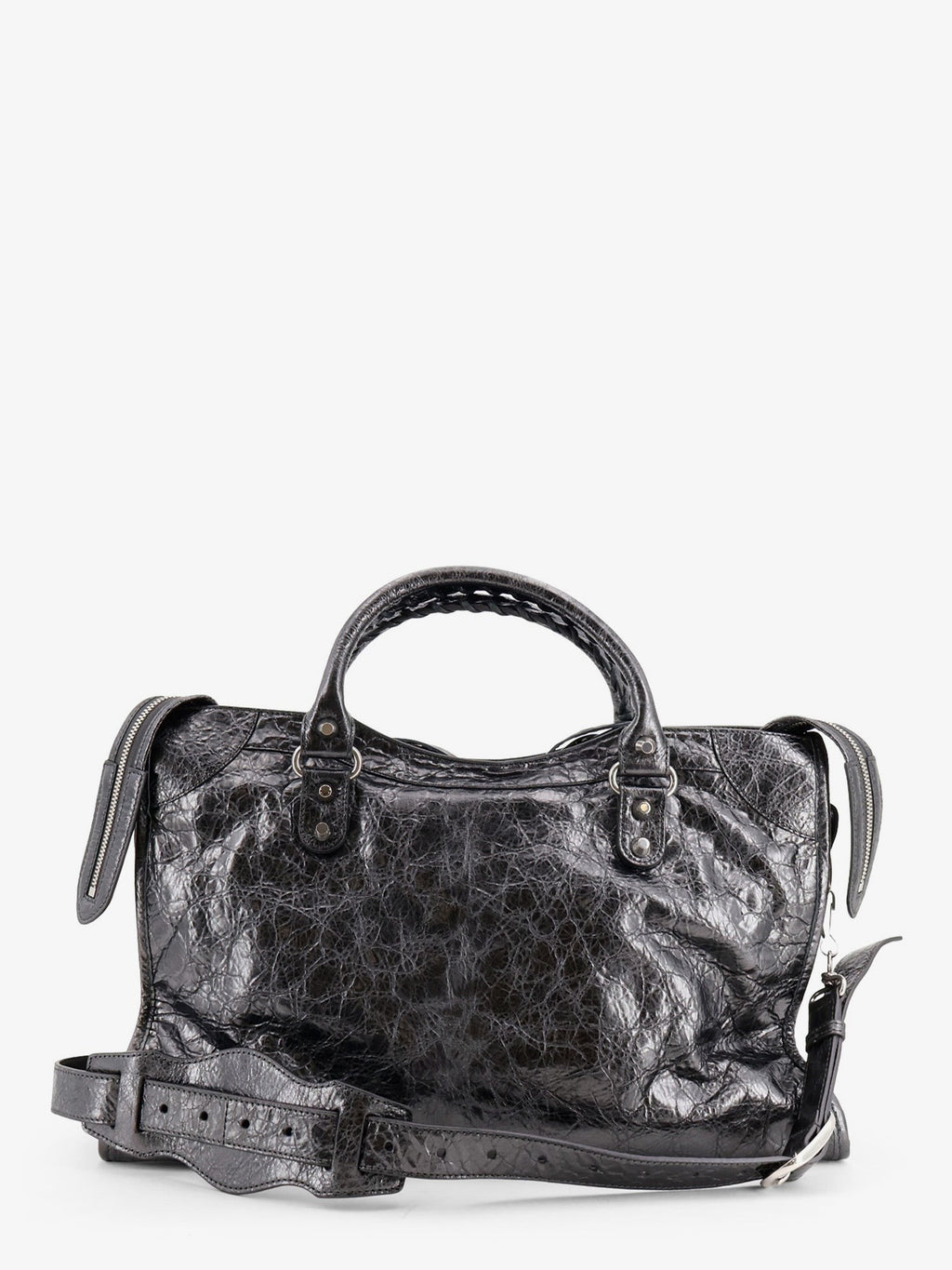 Le City Medium Metallic Leather Handbag 2
