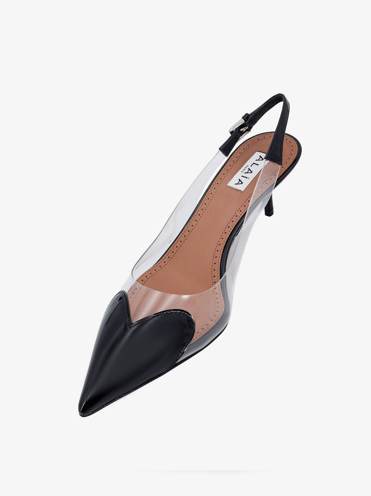 Le Coeur Slingback PVC and leather pumps 5