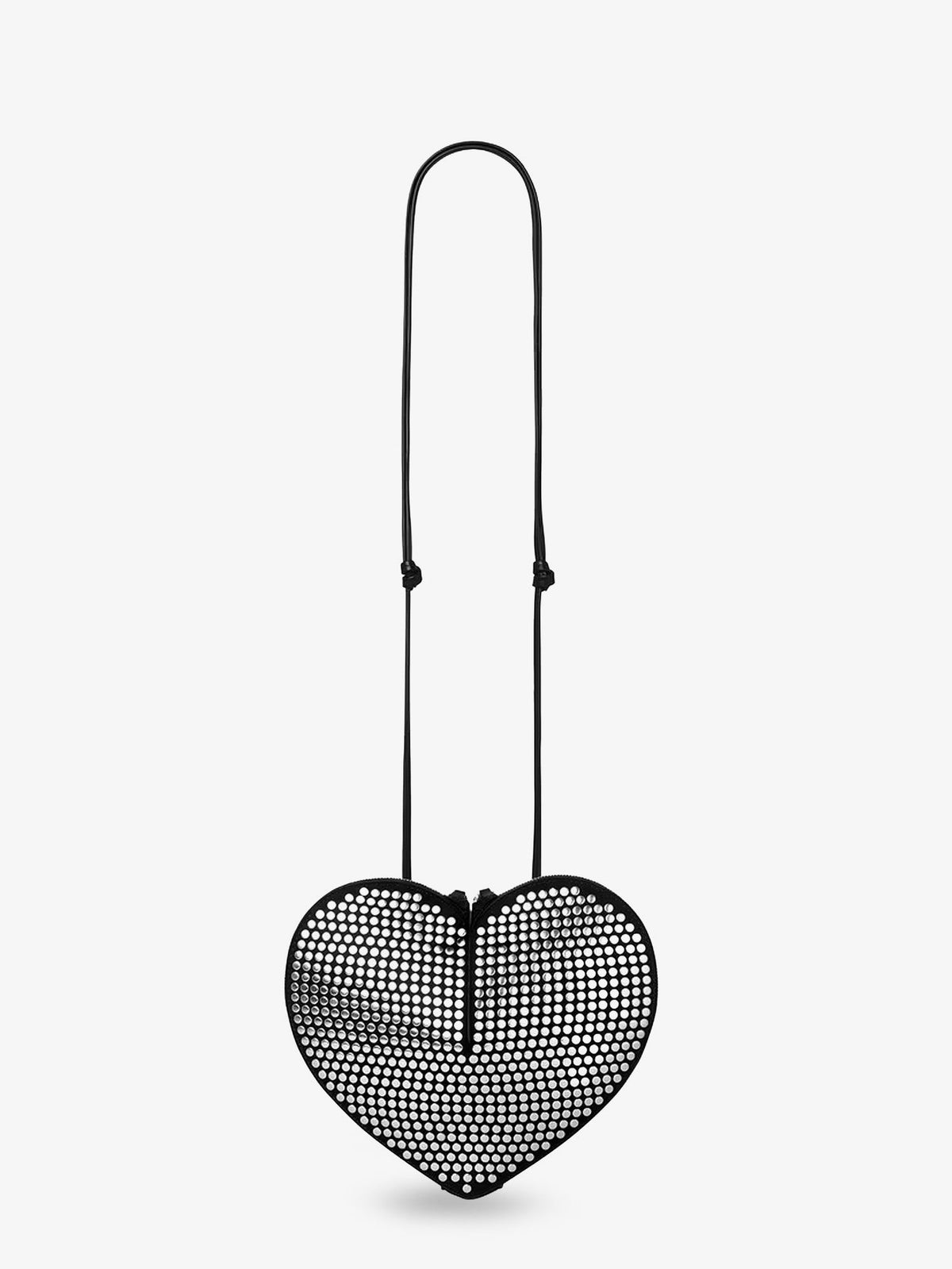 Le Coeur suede shoulder bag with all-over studs 2