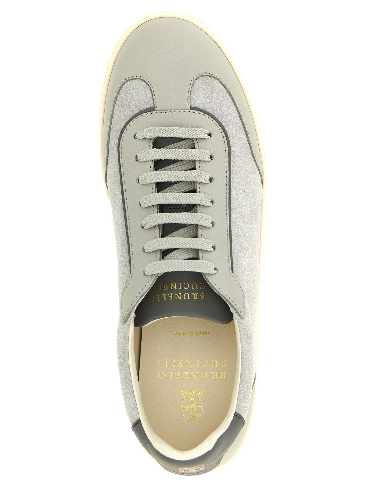 Leather and suede sneakers 4