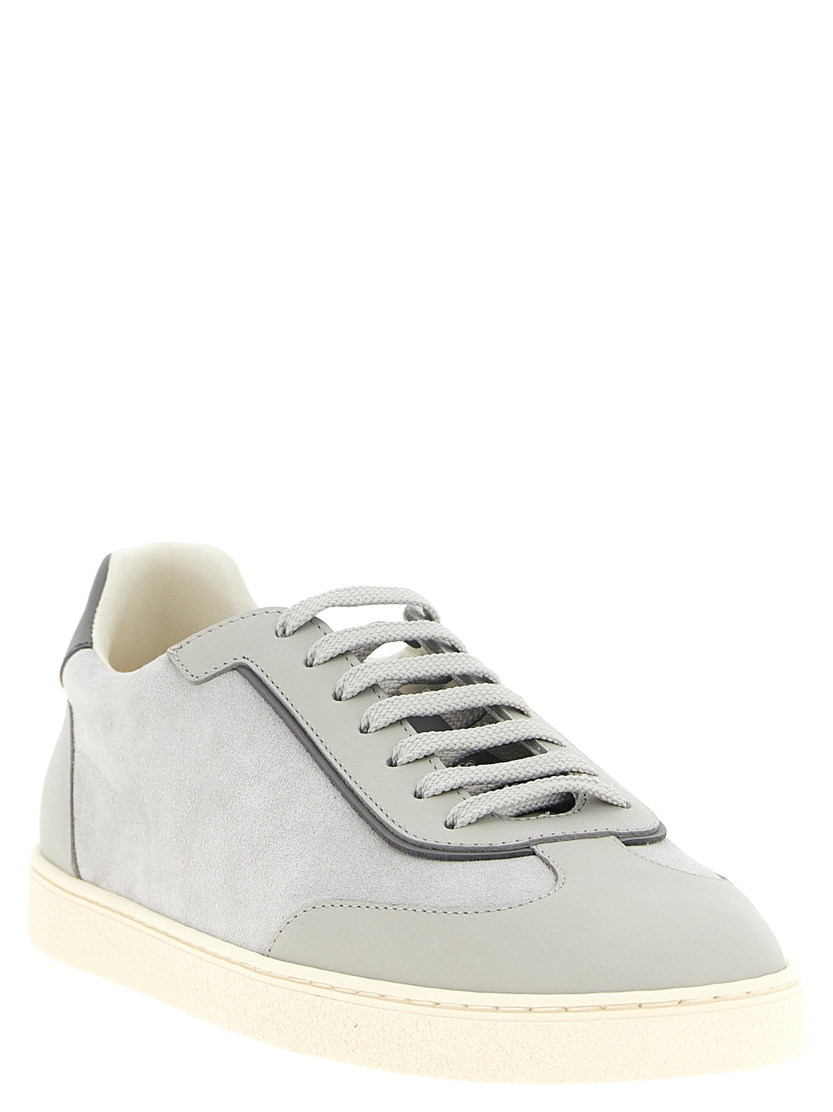 Leather and suede sneakers 2