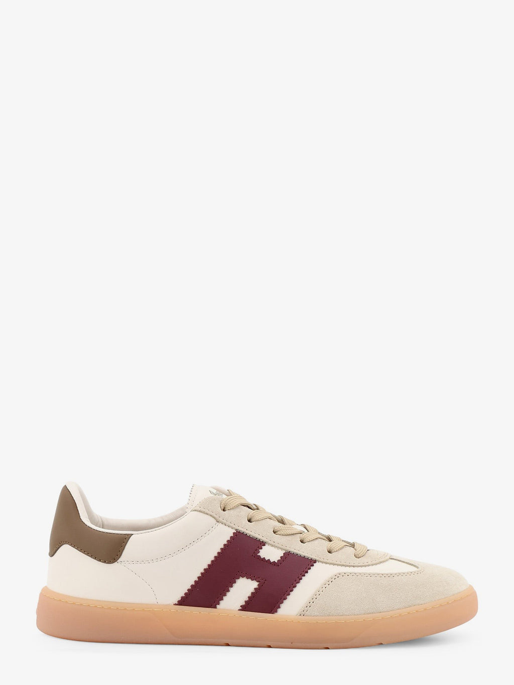 Leather and suede sneakers