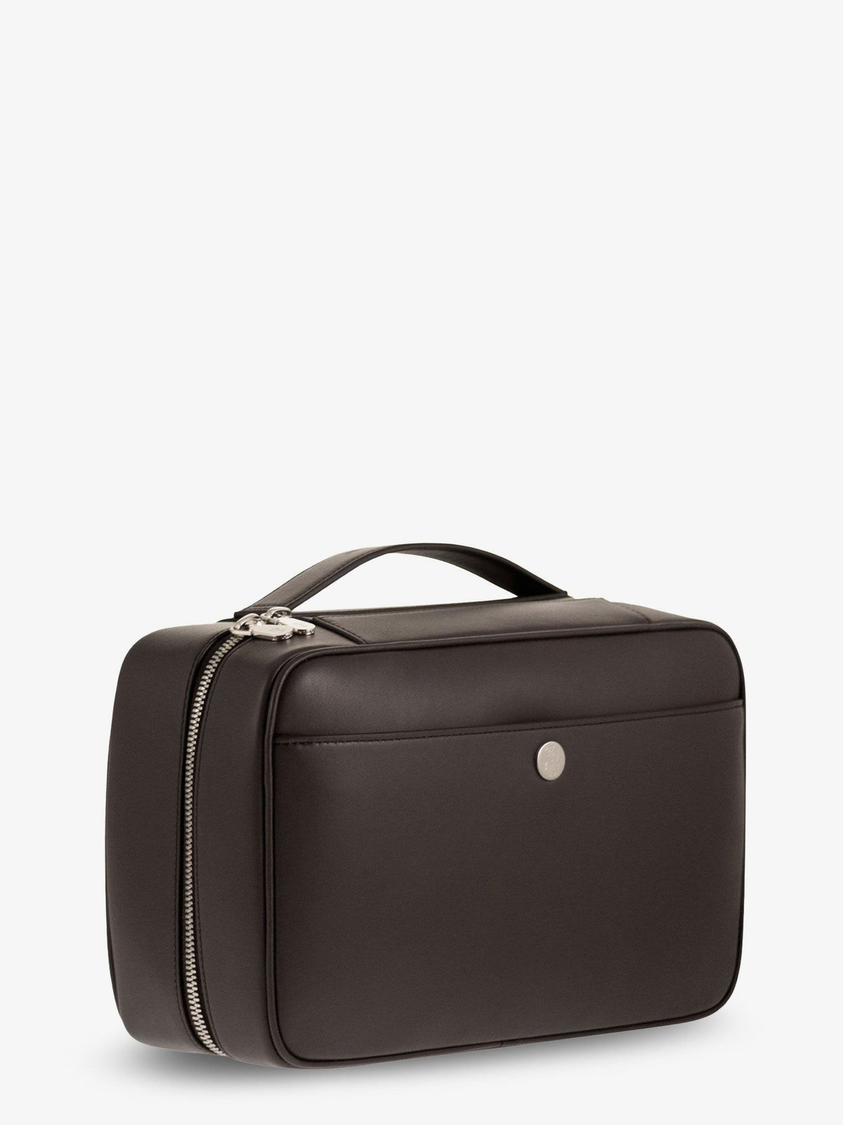 Leather beauty case with metal logo detail 3