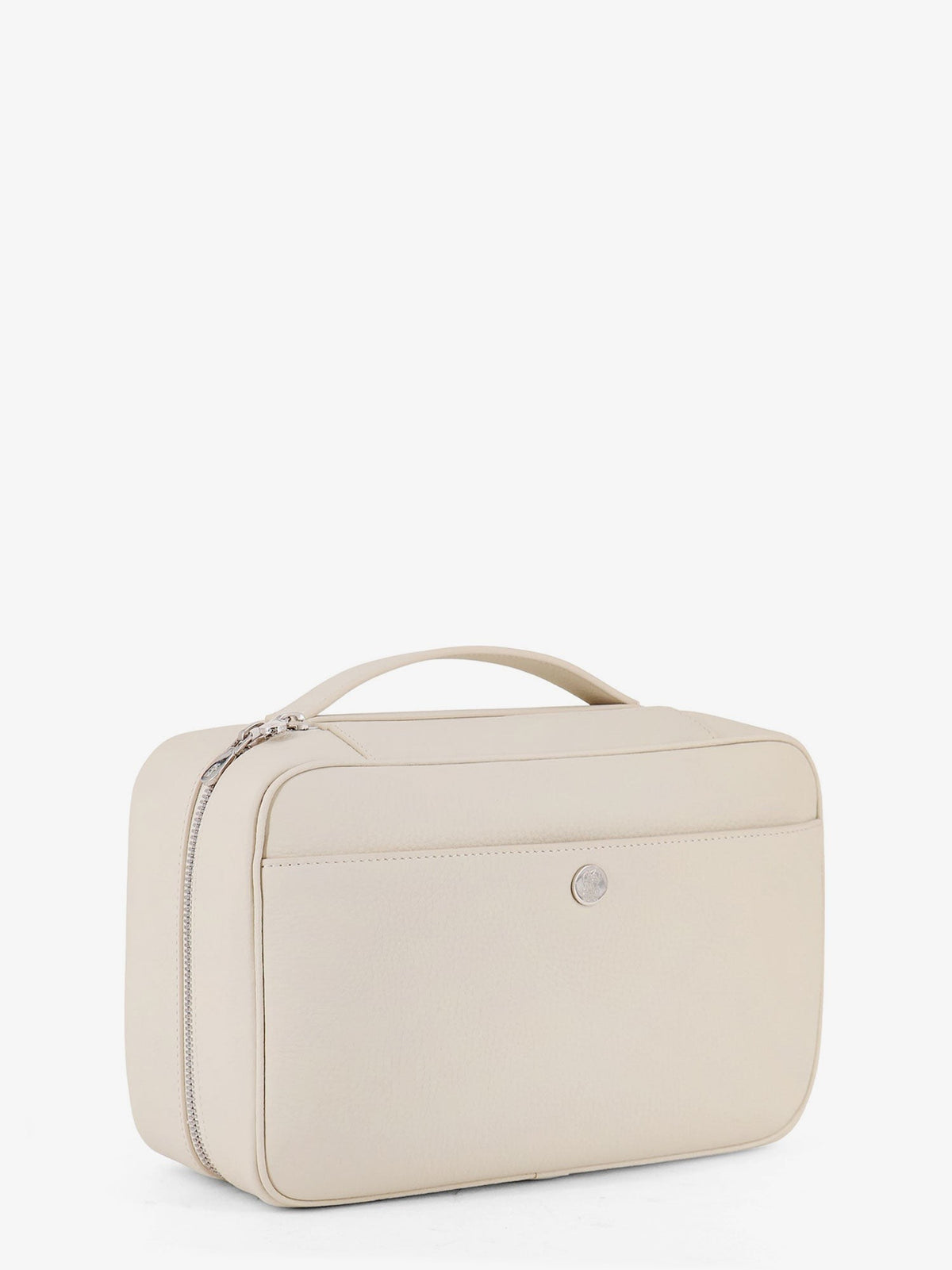 Leather beauty case with metal logo detail 3
