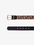 Leather belt with all-over Dior Oblique logo 2