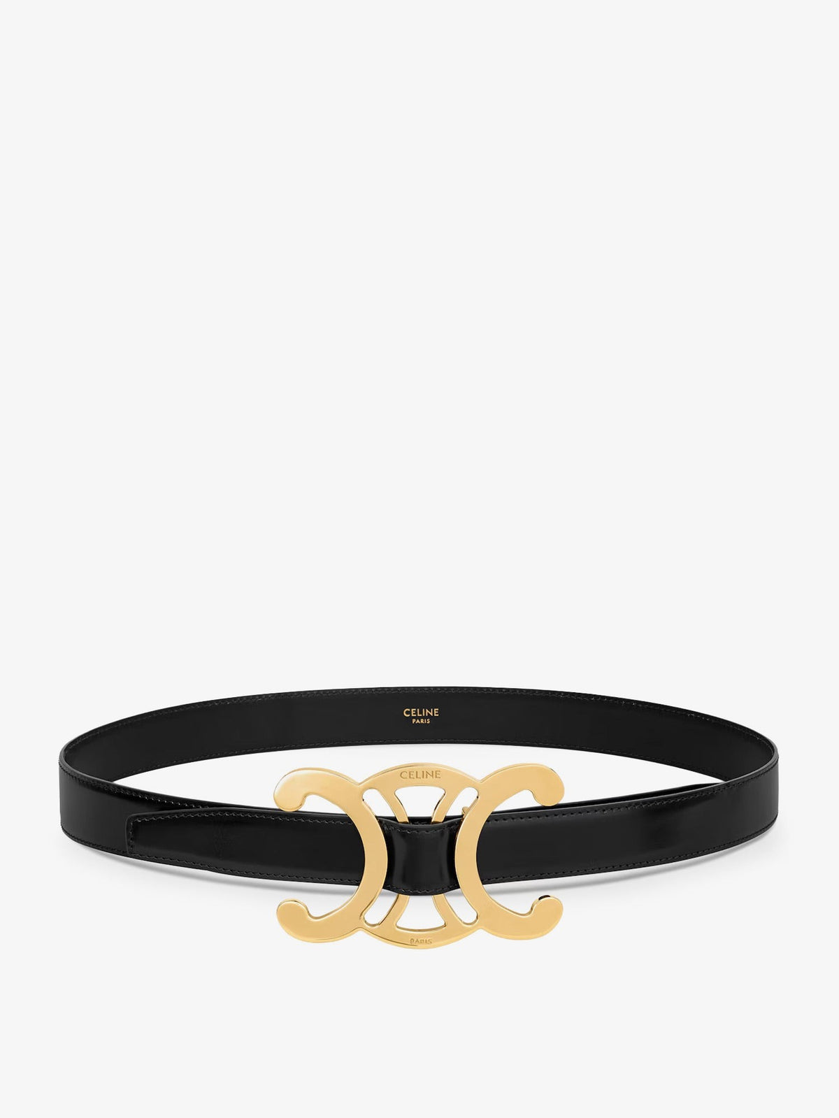 Leather belt with Triomphe logo