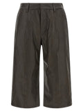 Leather bermuda shorts