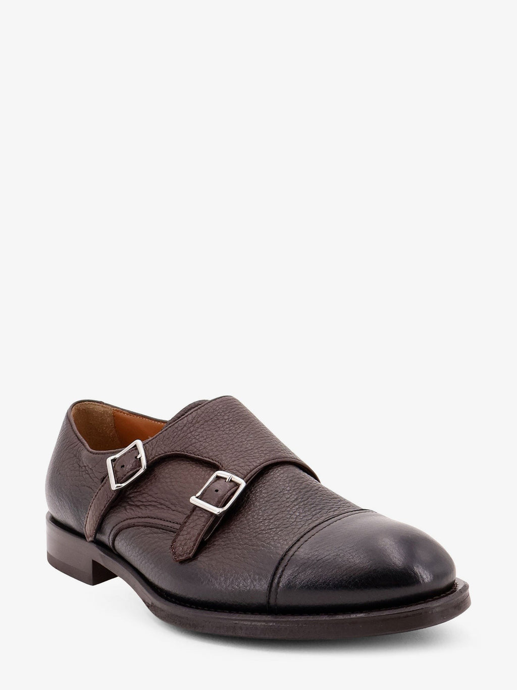 Leather double-buckle loafers 3