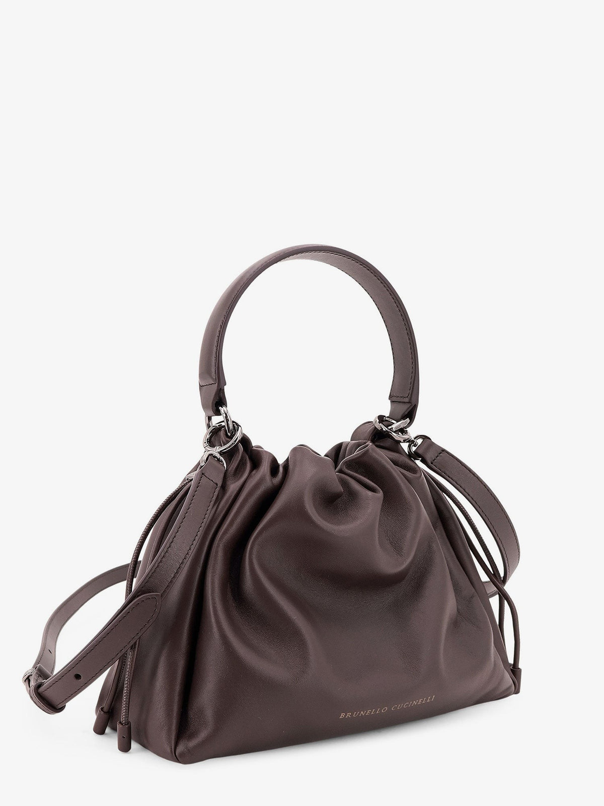 Leather handbag with Monile detail 3