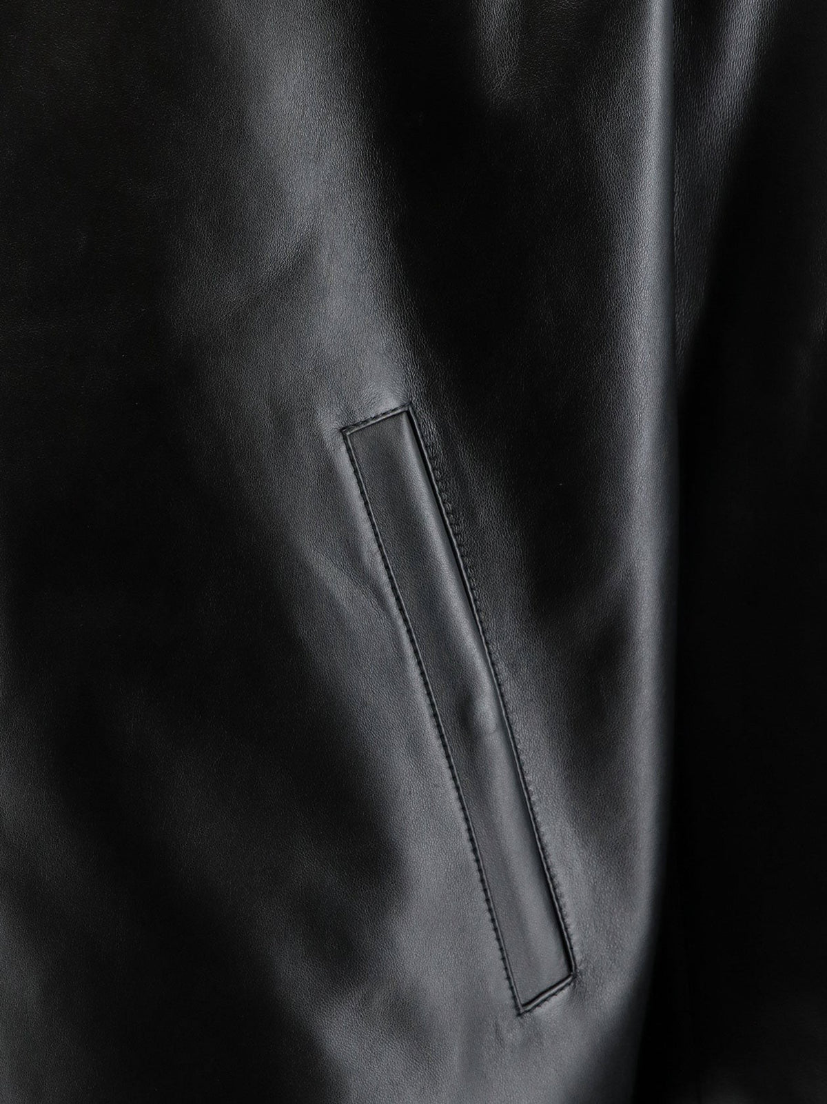 Leather jacket with back logo patch 3