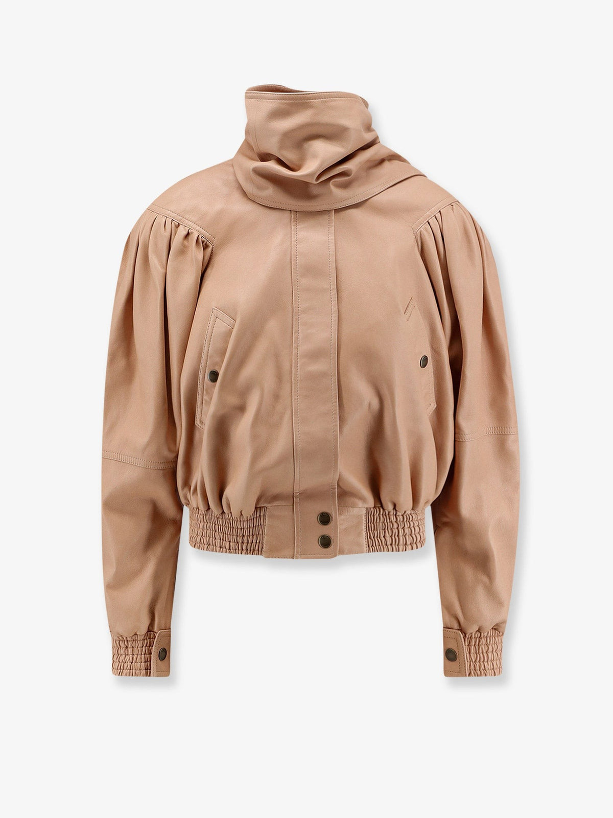 Leather Jacket with stitched profiles
