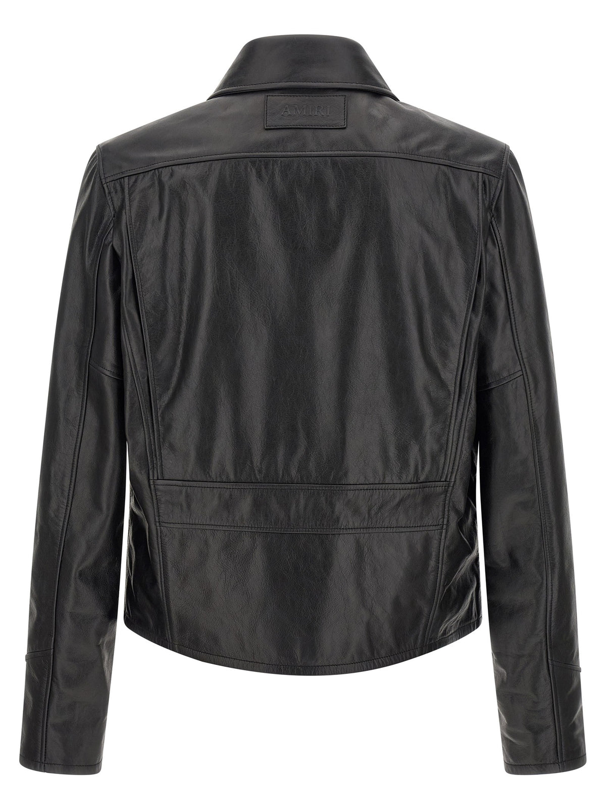 Leather jacket with zip 2