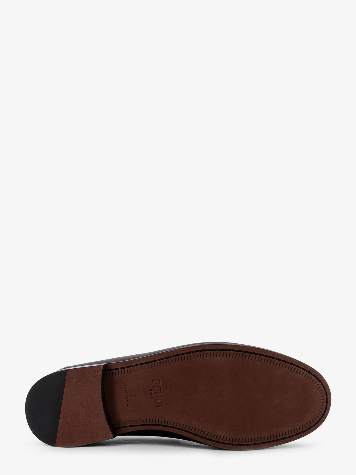 Leather loafers with metal FF logo 5