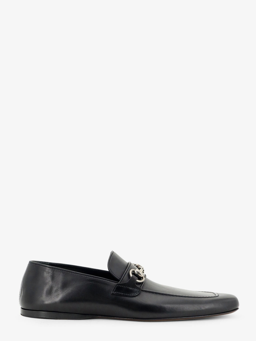 Leather loafers with metal Horsebit