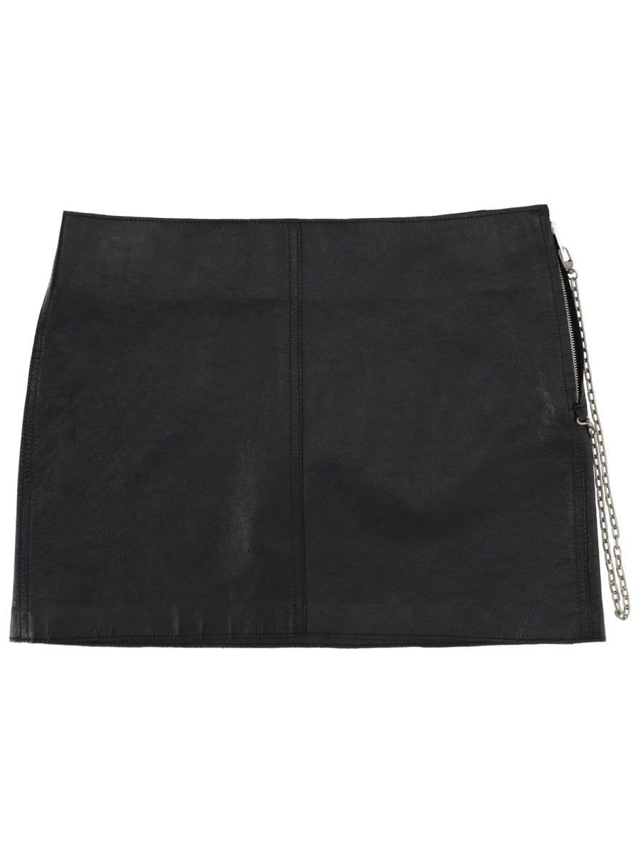 LEATHER MINISKIRT