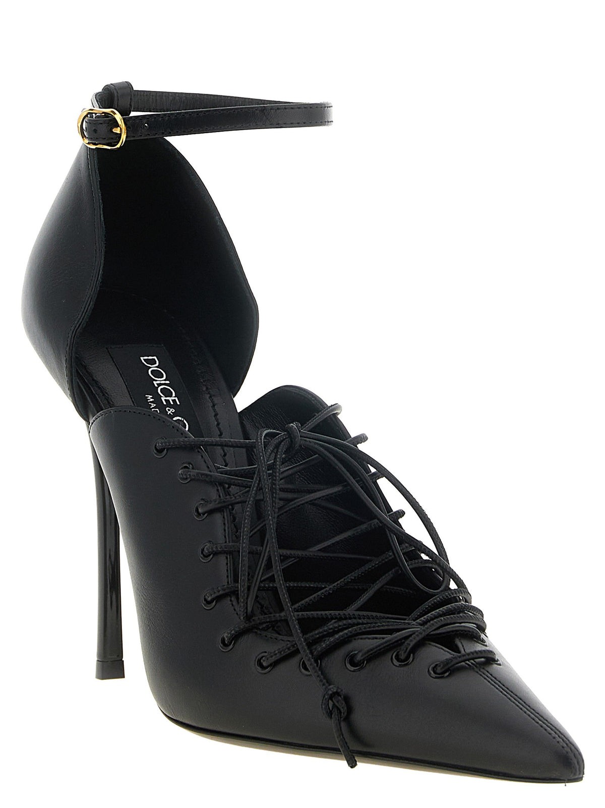 Leather Pumps With Lace-Up 2