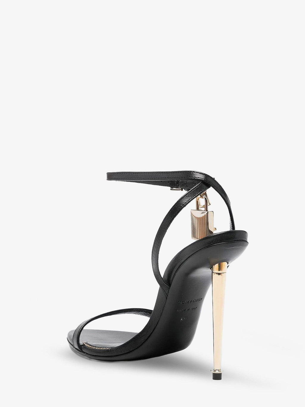 Leather sandals with metal Padlock detail 3