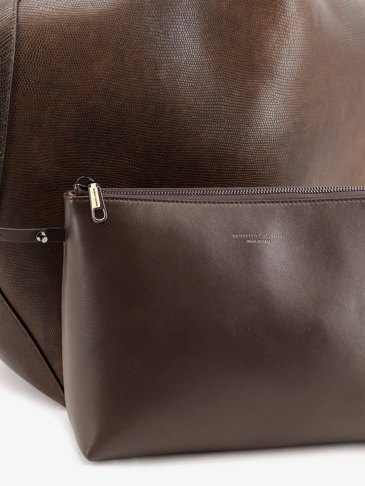 Leather shopping bag with side Monili detail 5