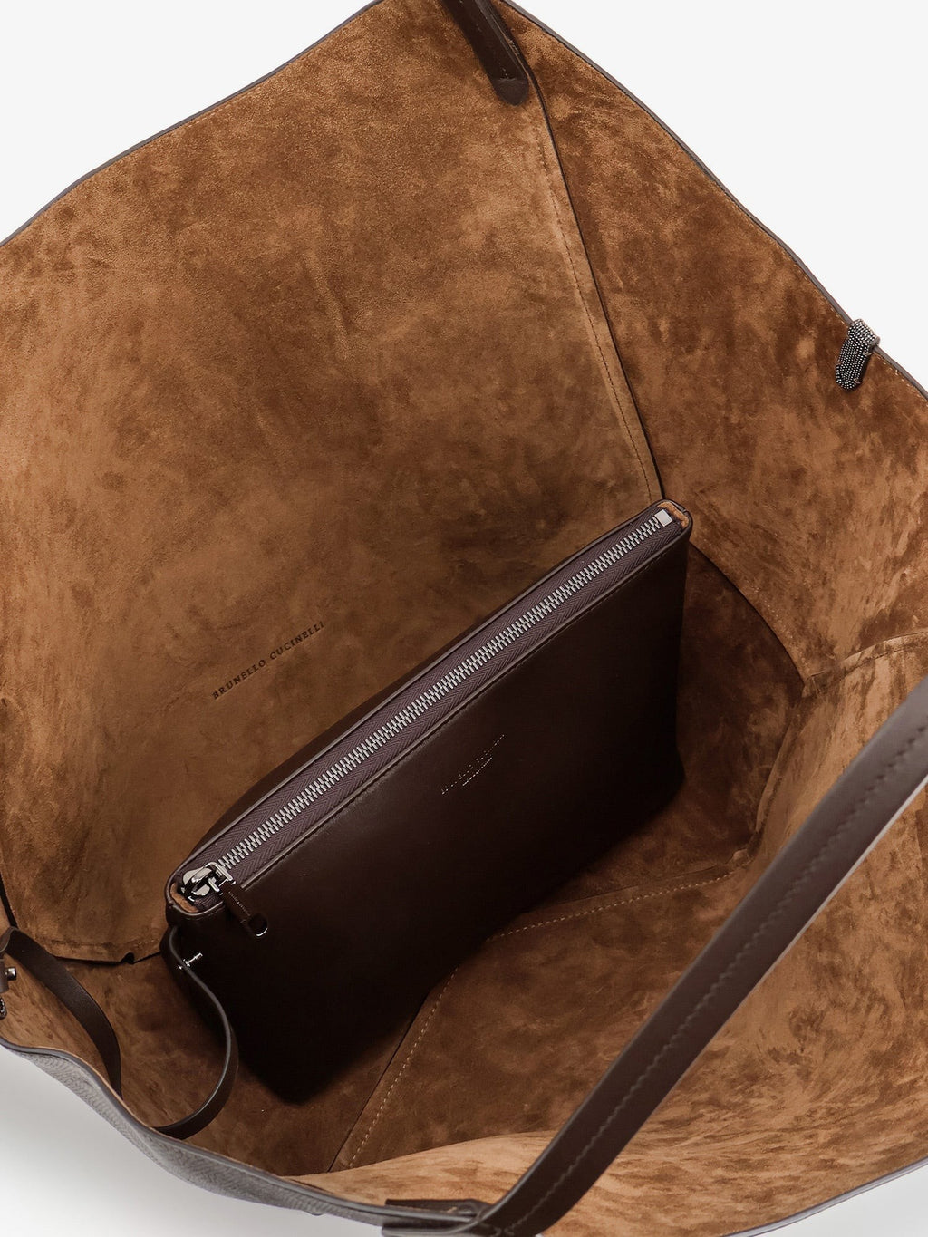 Leather shopping bag with side Monili detail 4