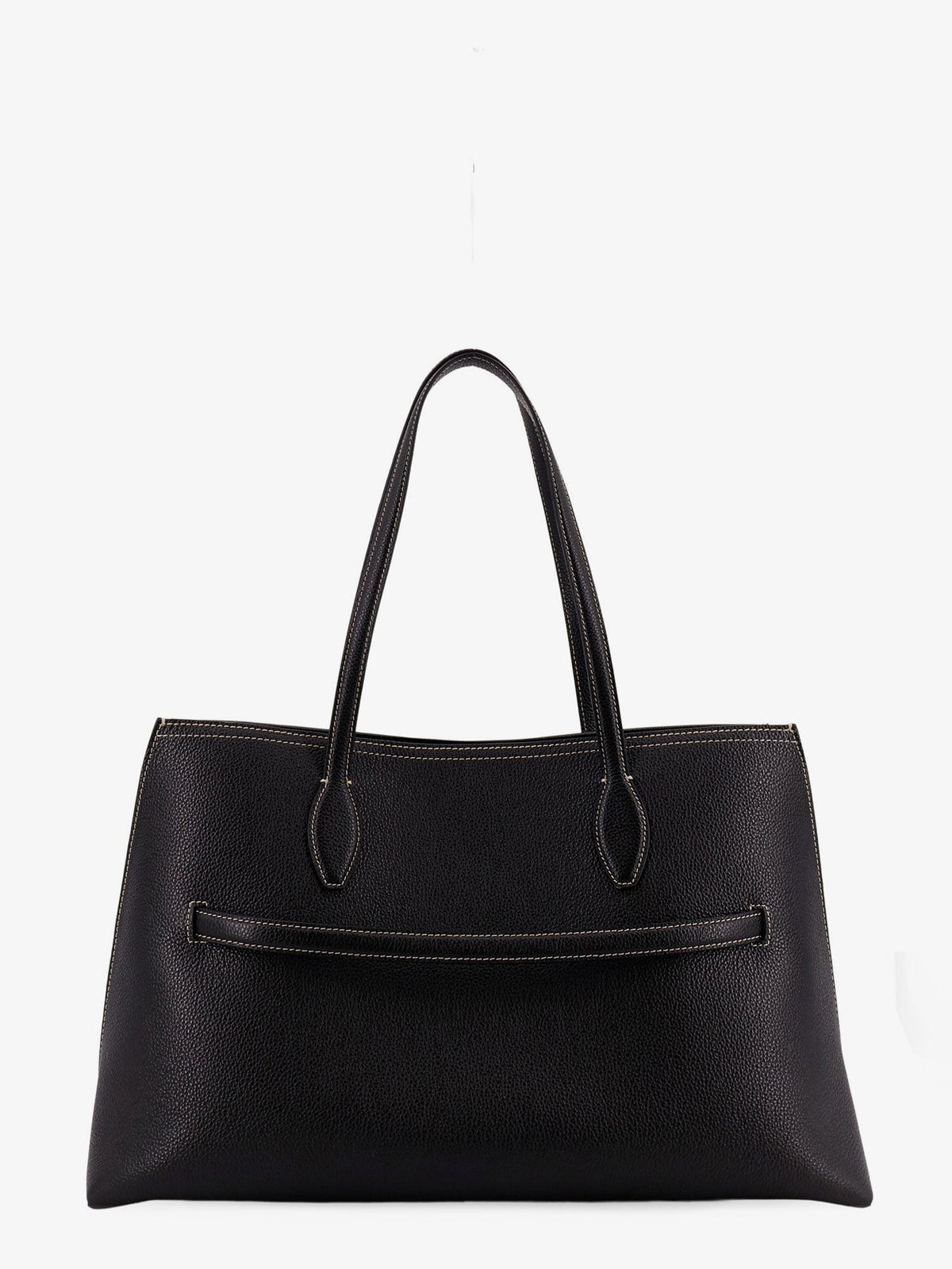 Leather shoulder bag with lettering logo on the front 3