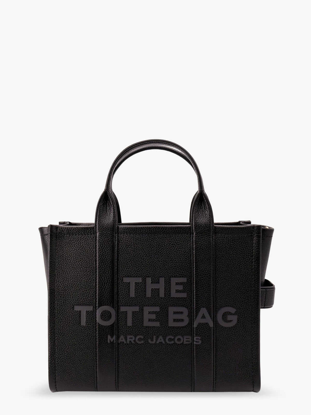Leather shoulder bag with logo on the front
