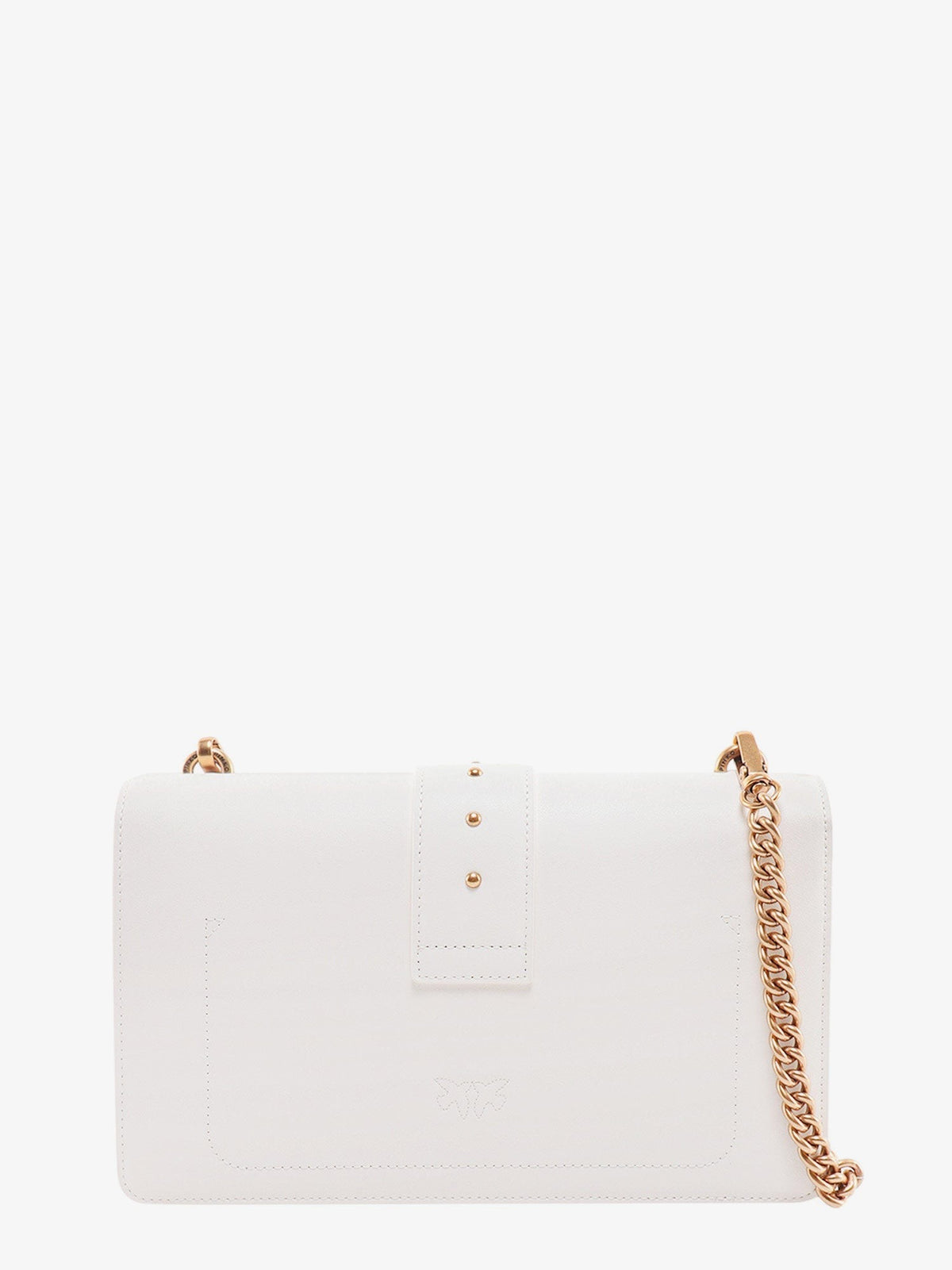 Leather shoulder bag with love birds buckle 2