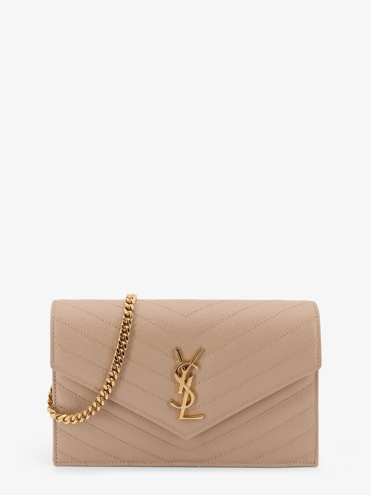 Leather shoulder bag with metal Cassandre logo