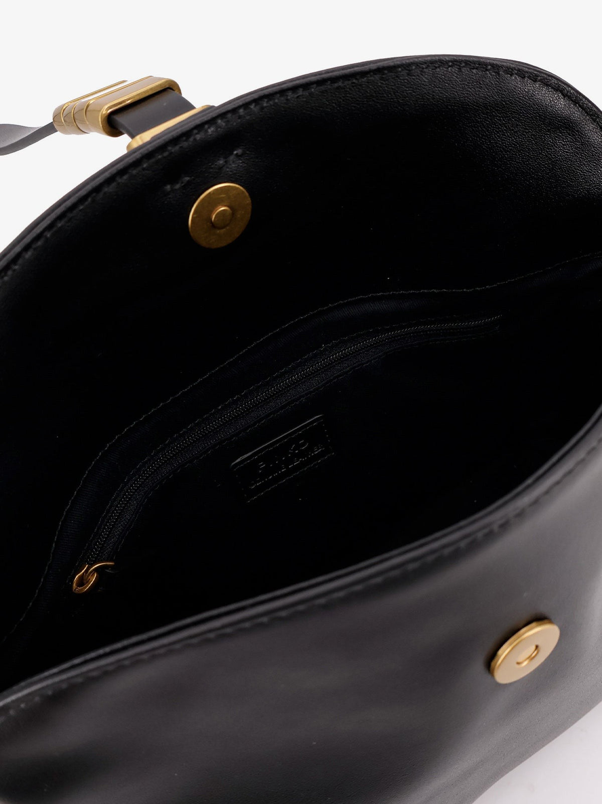 Leather shoulder bag with metal logo detail 4
