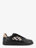 Leather sneakers with Traditional Check inserts
