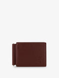Leather wallet with engraved logo