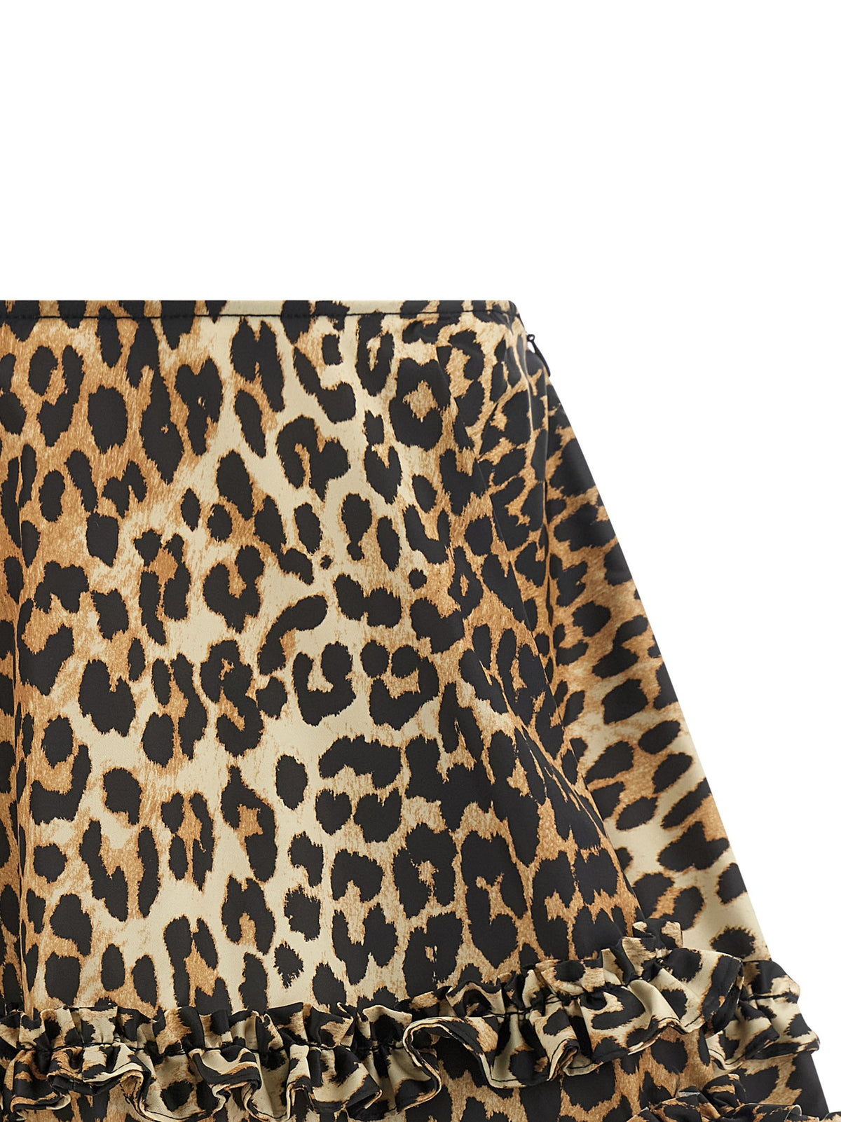 'Leopard Duchesse Nylon Mini Frill' skirt 3