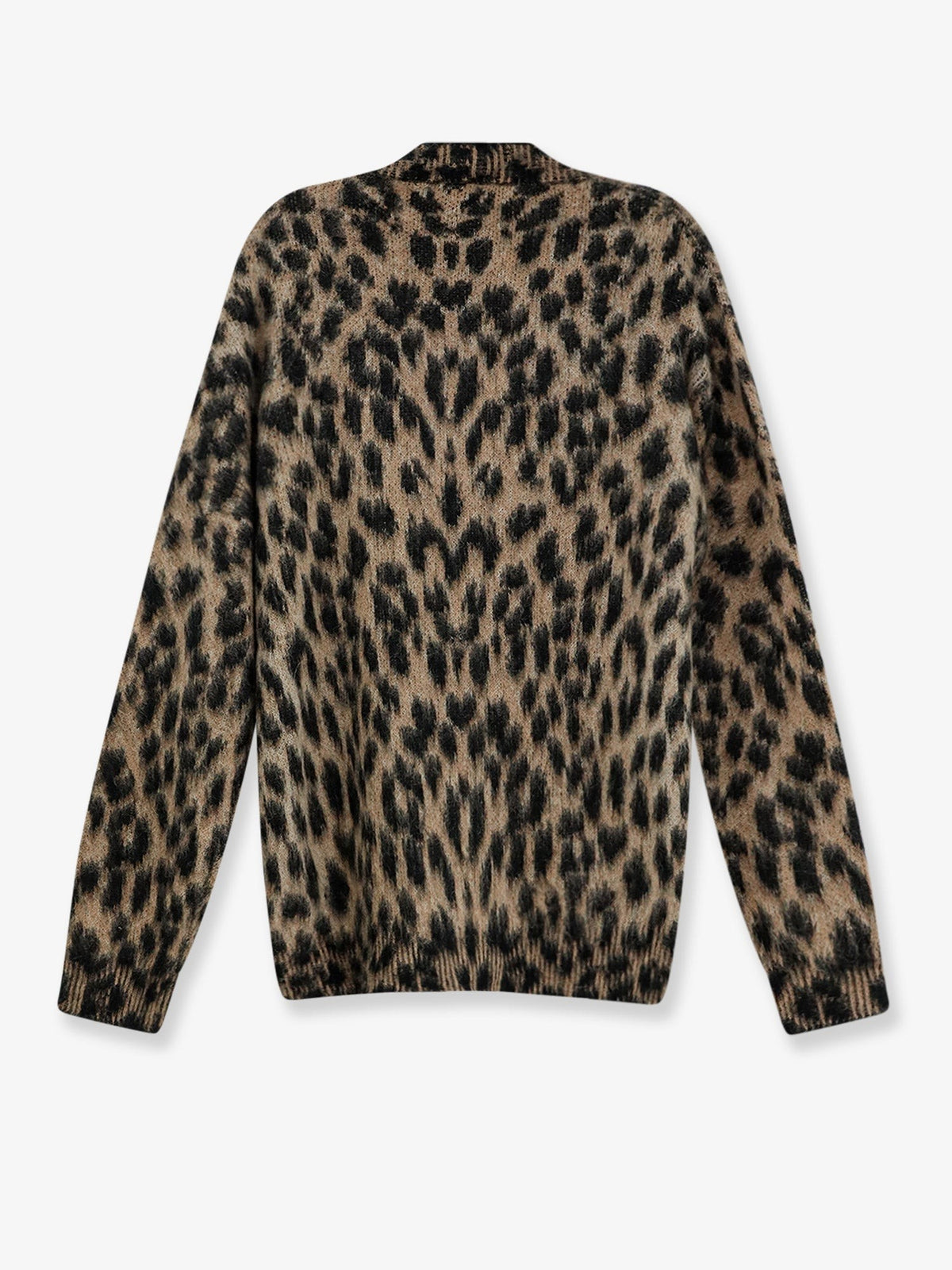 Leopard print knit cardigan 2