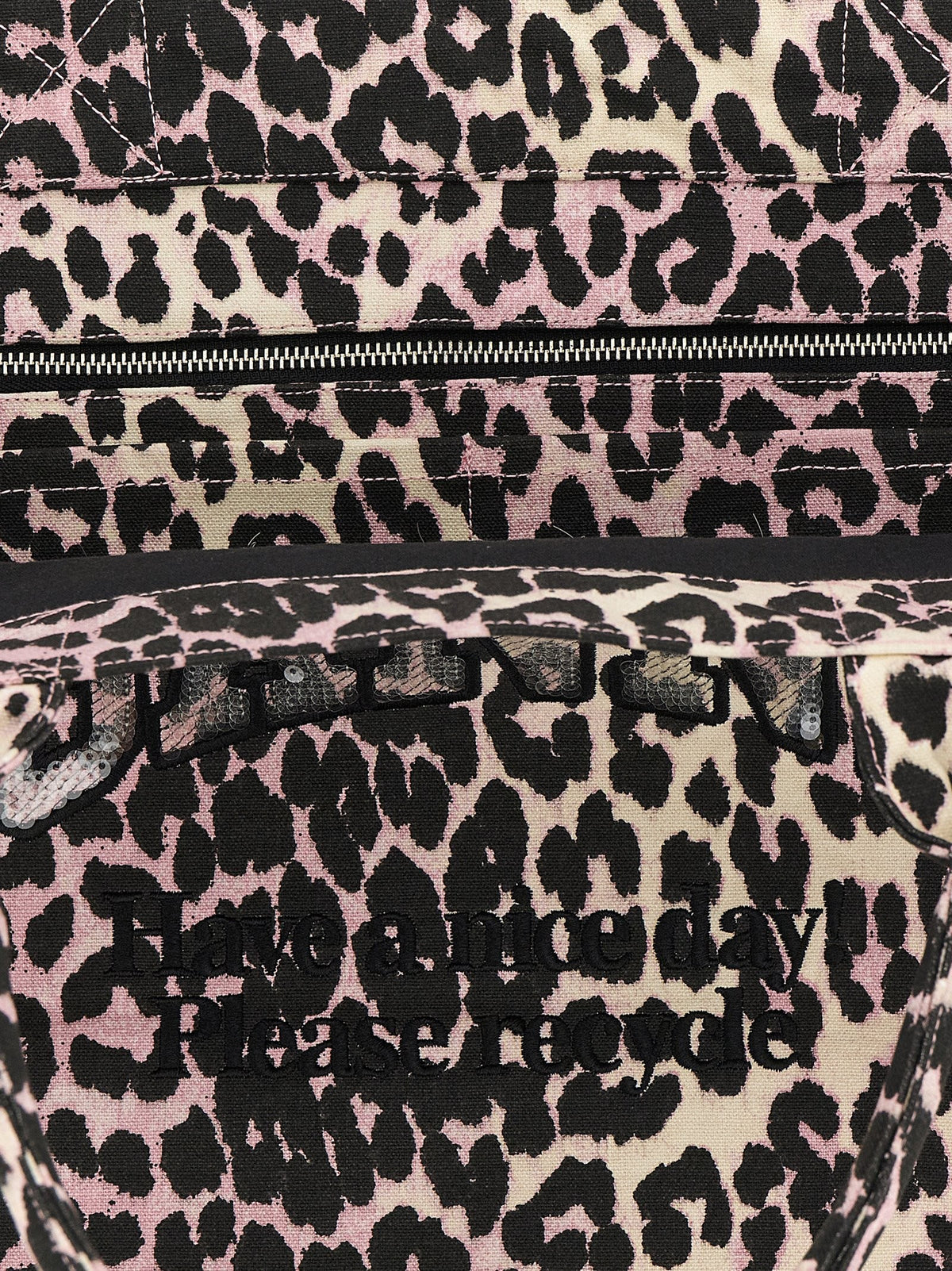 'Leopard Sequin XXL Tote' shopping bag 4