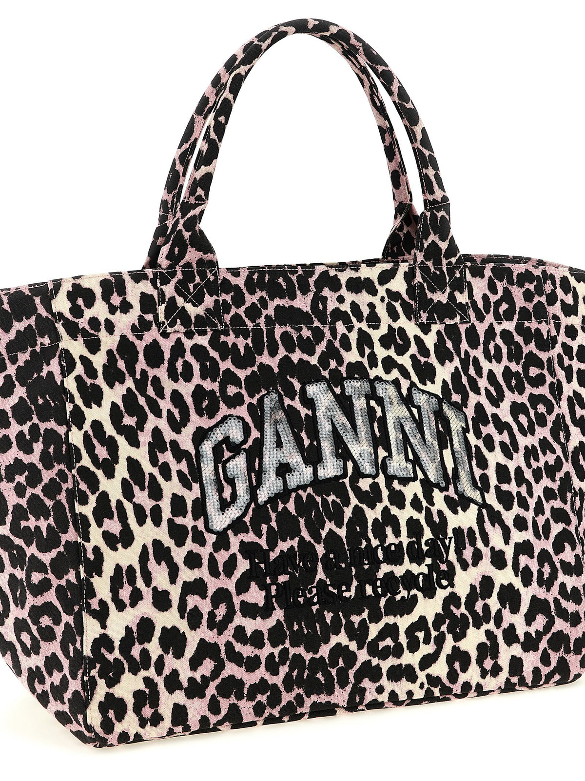 'Leopard Sequin XXL Tote' shopping bag 3
