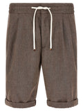 Linen and wool bermuda shorts