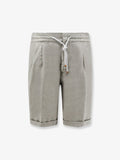 Linen bermuda shorts with drawstring