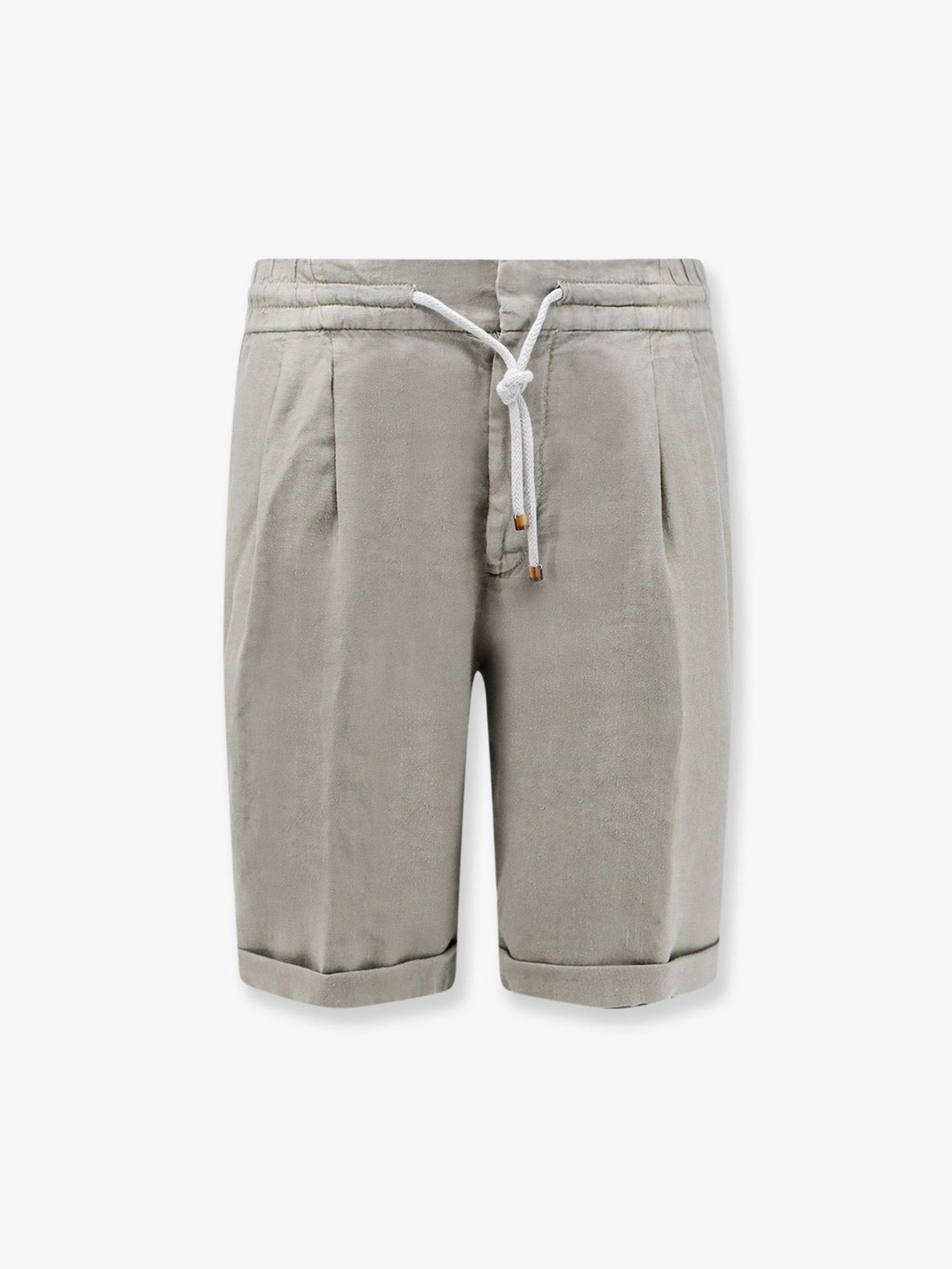 Linen bermuda shorts with drawstring
