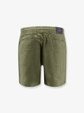 Linen bermuda shorts with embroidered logo 2