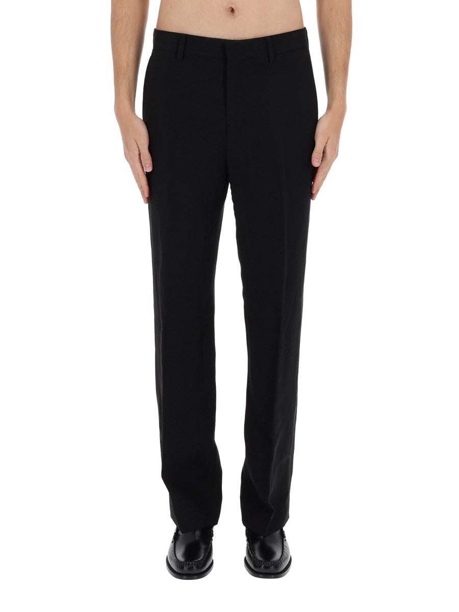 LINEN BLEND STRAIGHT PANTS 6