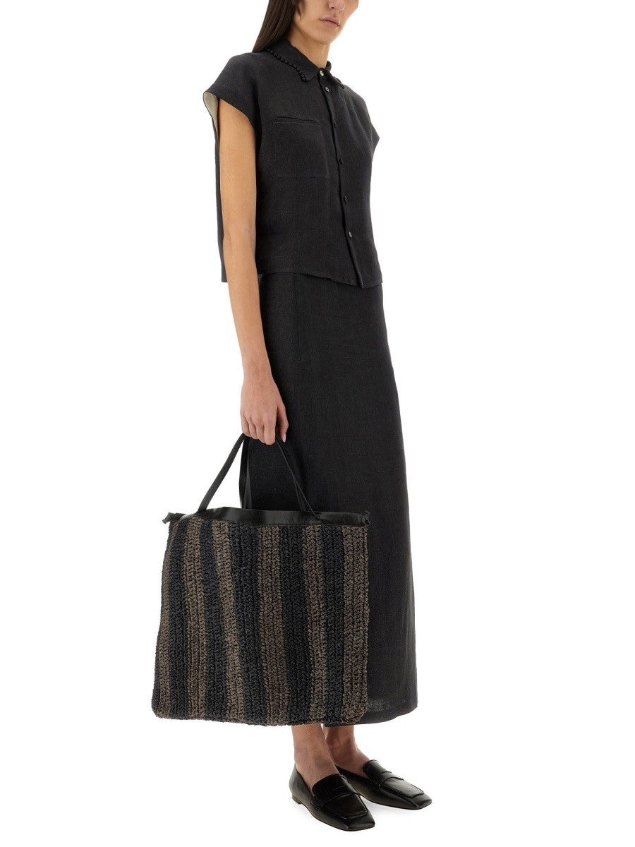 LINEN SKIRT WITH SLIT 2