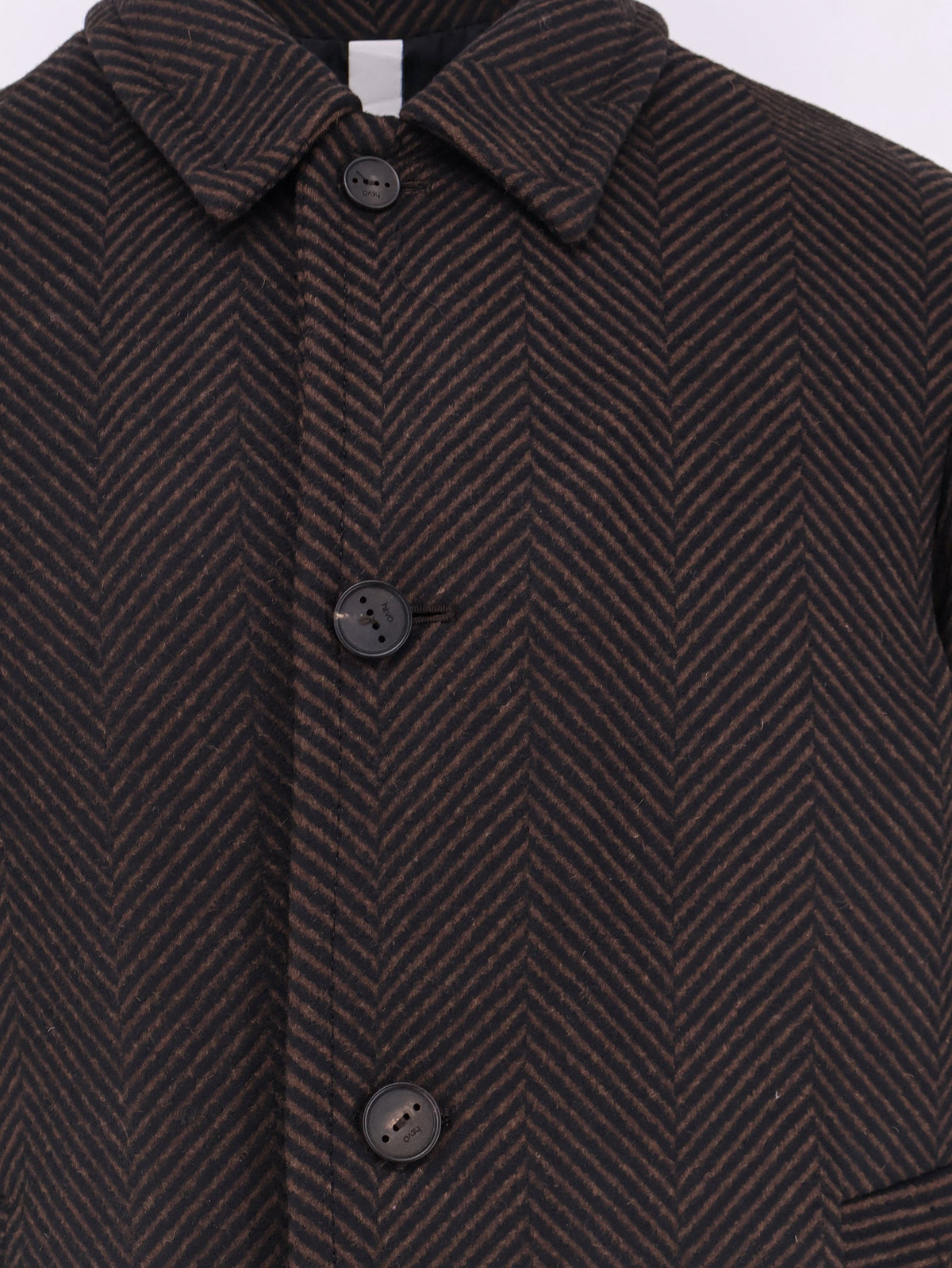 Loconia wool blend coat with herringbone pattern 3