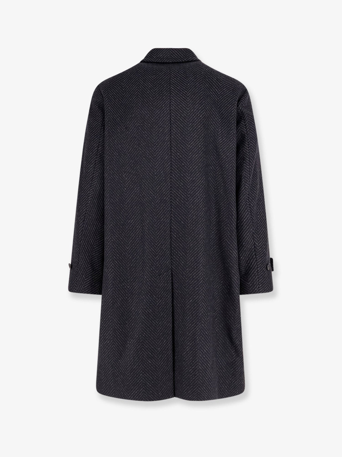 Loconia wool blend coat with herringbone pattern 2